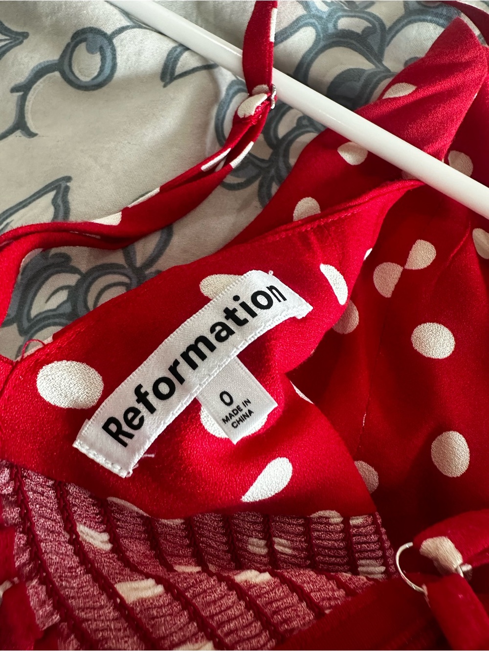 Reformation Red and White Polka Dot Midi Dress - Picture 7 of 7